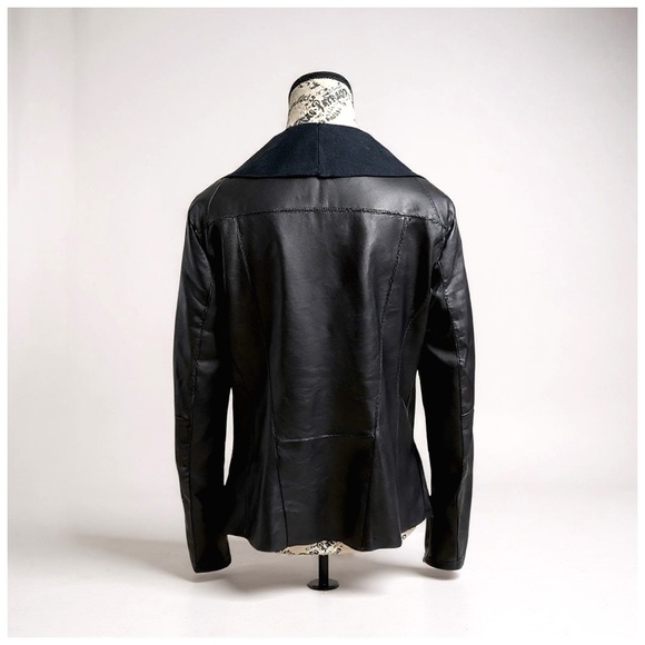 Mixology ‘Open Moto’ Leather Jacket. Black. Large. NWT - Picture 6 of 9